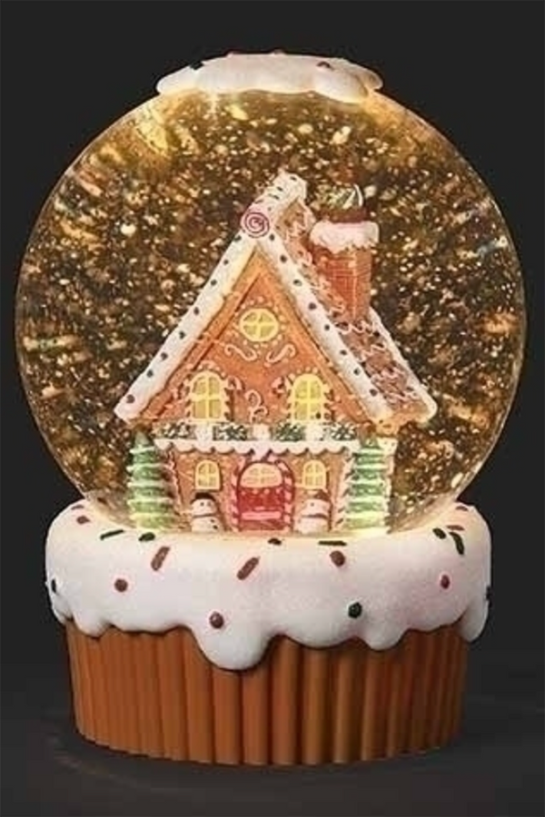 Lighted Swirl Cupcake Snowglobe