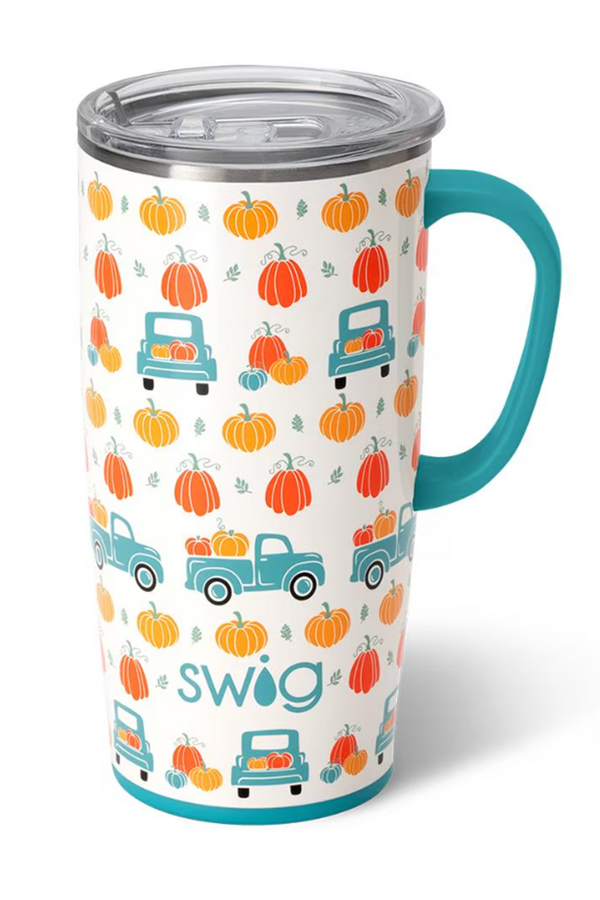 TALL Modern Coffee Mug - Pumpkin Patch