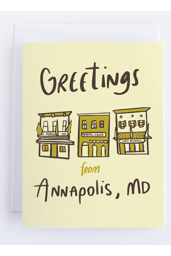 EOS Single Greeting Card - Greetings from Annapolis