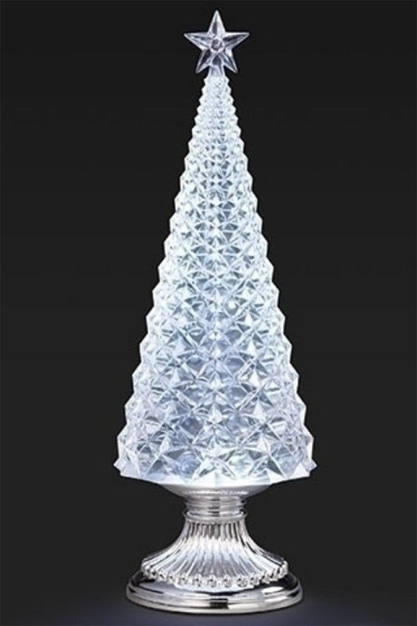 Light Up Faceted Swirl Tree