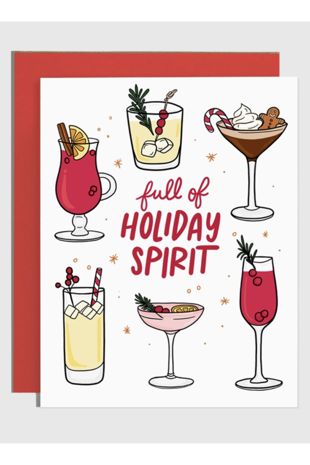 Trendy Holiday Card - Full of Spirit