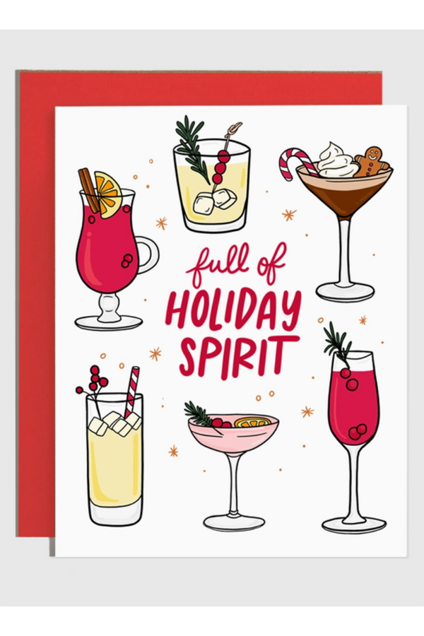 Trendy Holiday Card - Full of Spirit