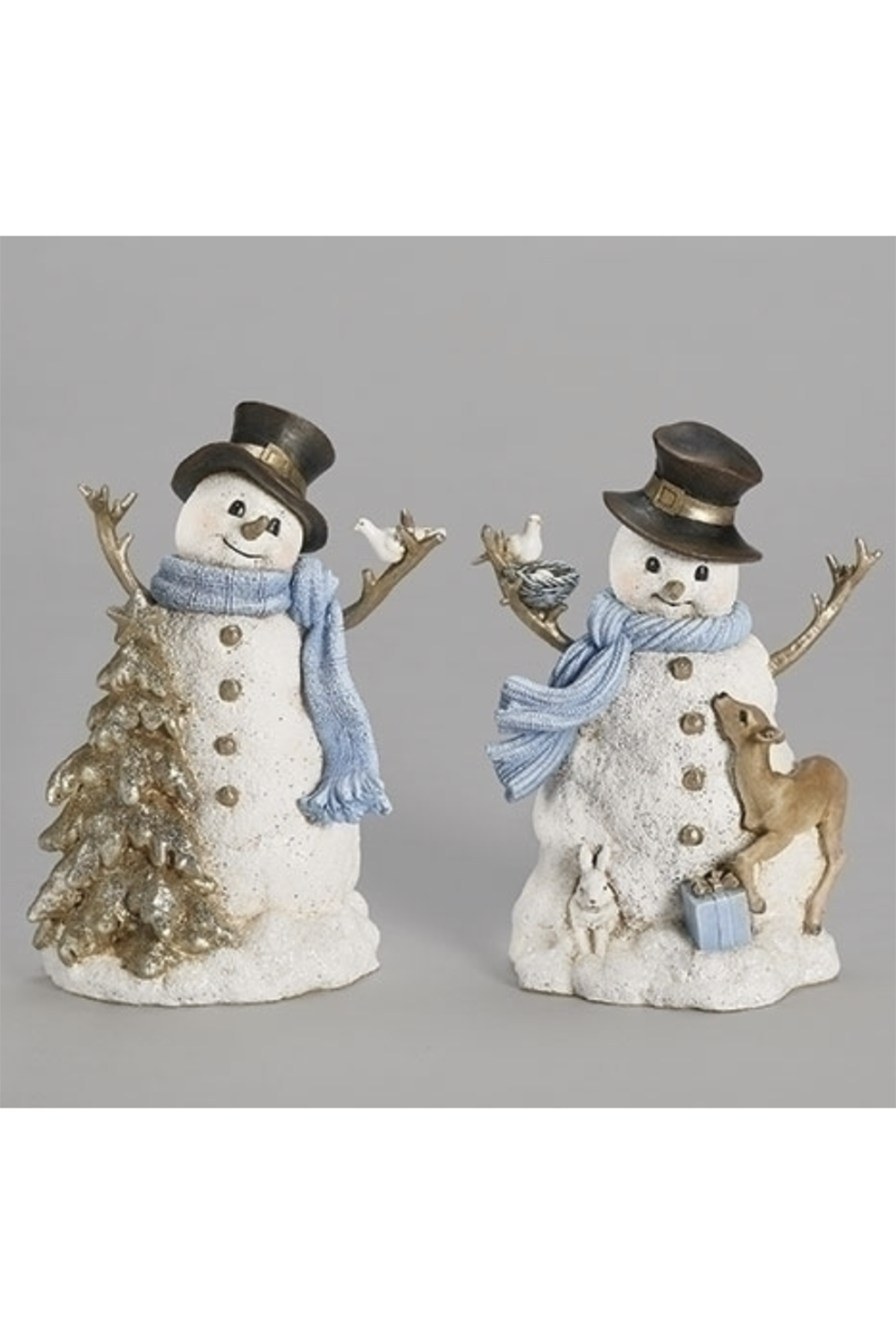 Blue Hat Snowman Figure