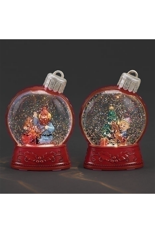 Lighted Rudolph Theme Snow Globe