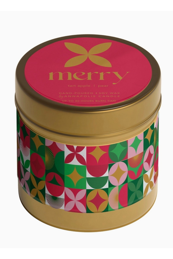 Holiday Mood Candle Tin - Merry