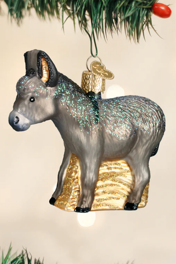 Glass Ornament - Donkey