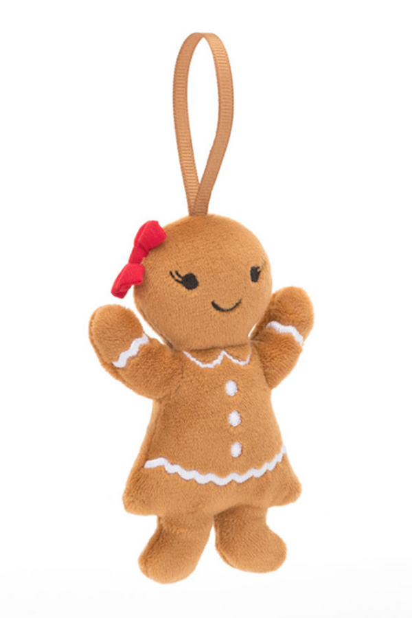 Soft Ornament - JELLYCAT Festve Folly Gingerbread Ruby