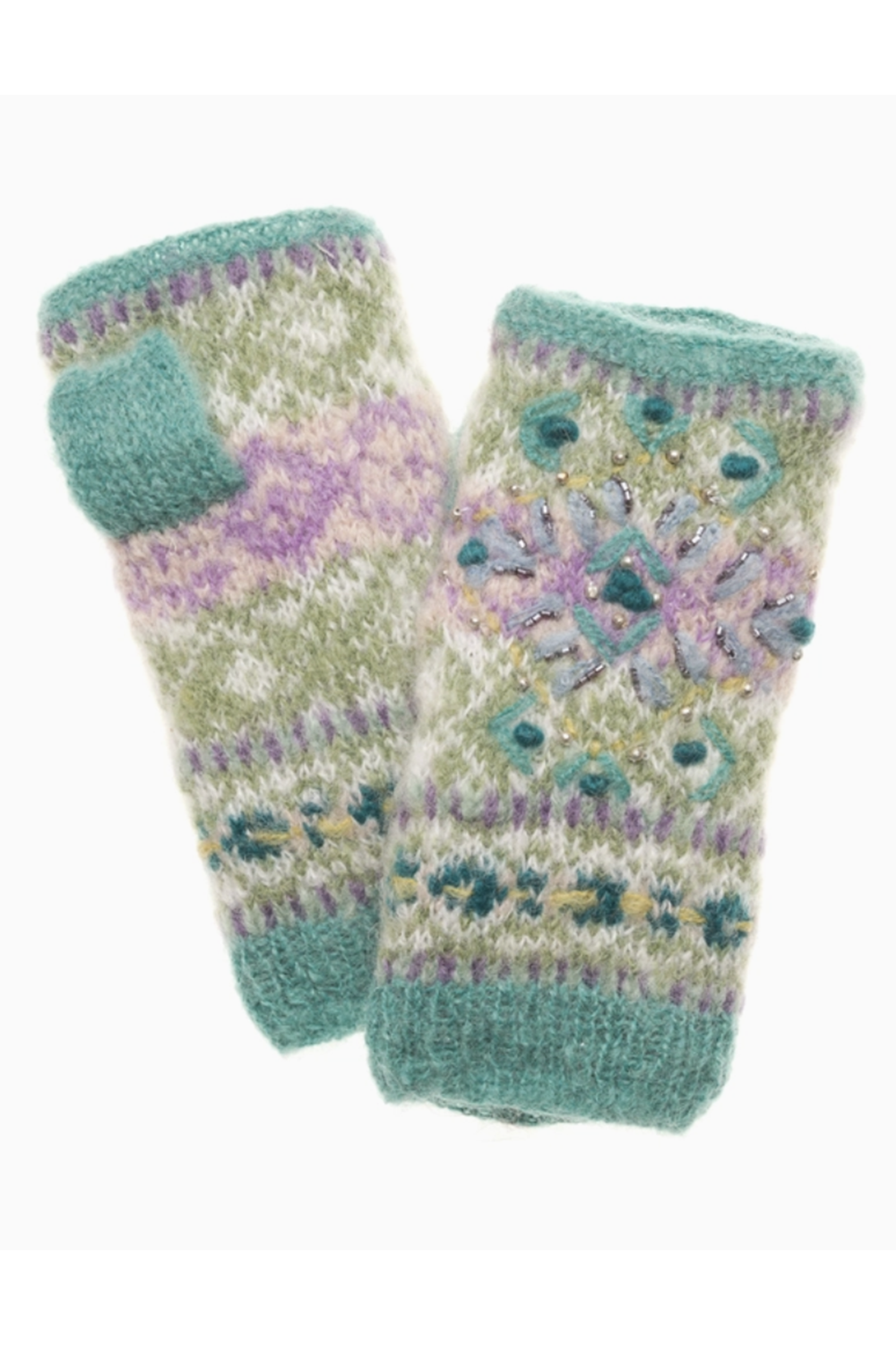 Fairisle Handwarmer - Turquoise