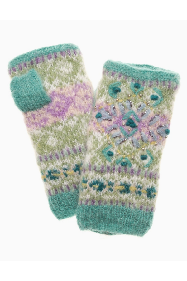 Fairisle Handwarmer - Turquoise