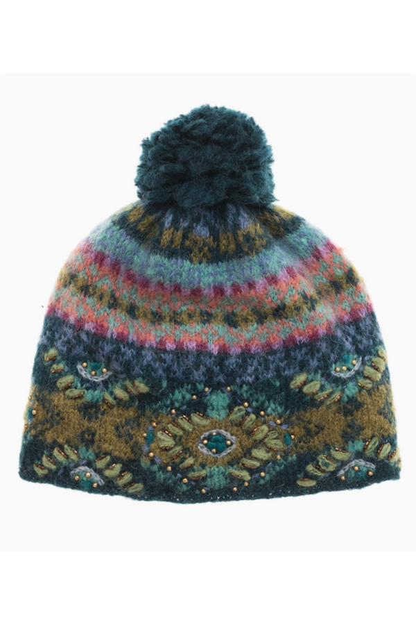 Fairisle Hat - Teal