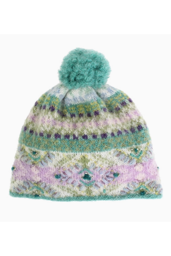 Fairisle Hat - Turquoise