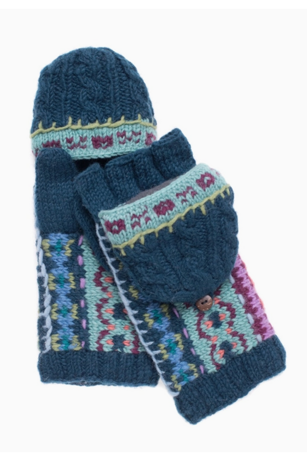 Hardwick Convertible Mittens - Teal