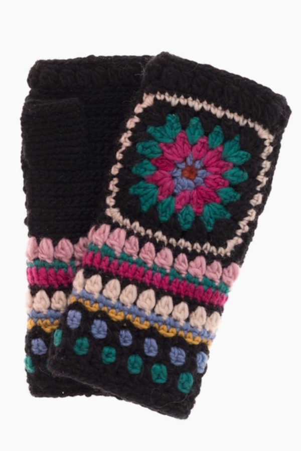 Woodstock Crochet Handwarmer - Black