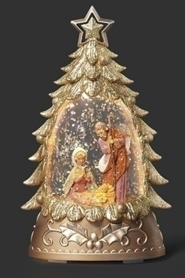 Lighted Holy Family Christmas Tree