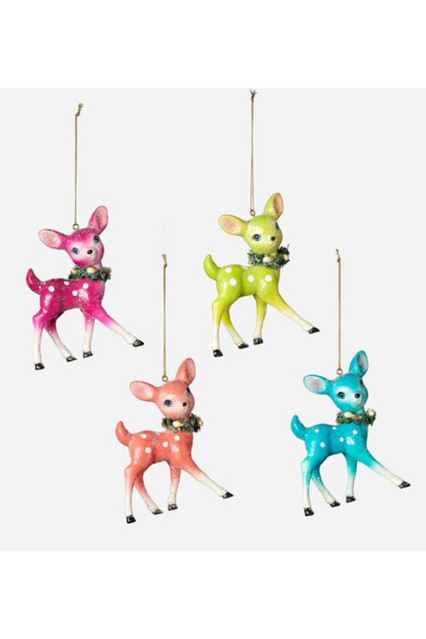 Funky Ornament - Vintage Whimsical Fawn Deer