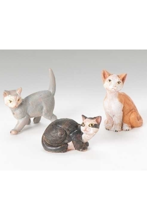 Nativity Manger Figures - Cat Family