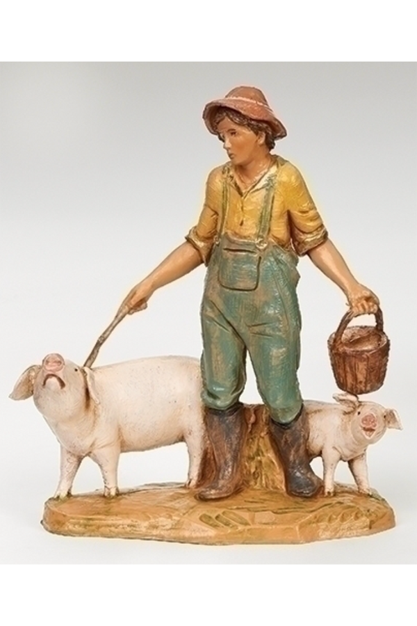 Nativity Manger Figures - Jedediah Pig Keeper