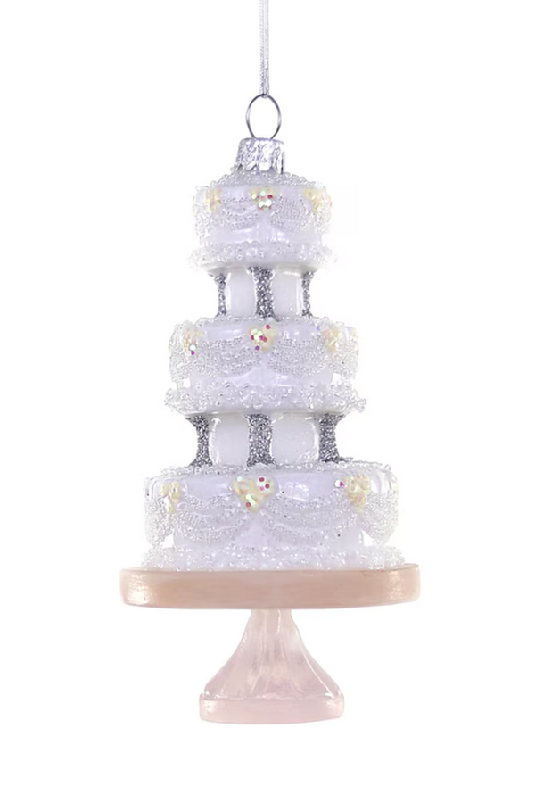 Glass Ornament - Wedding Cake