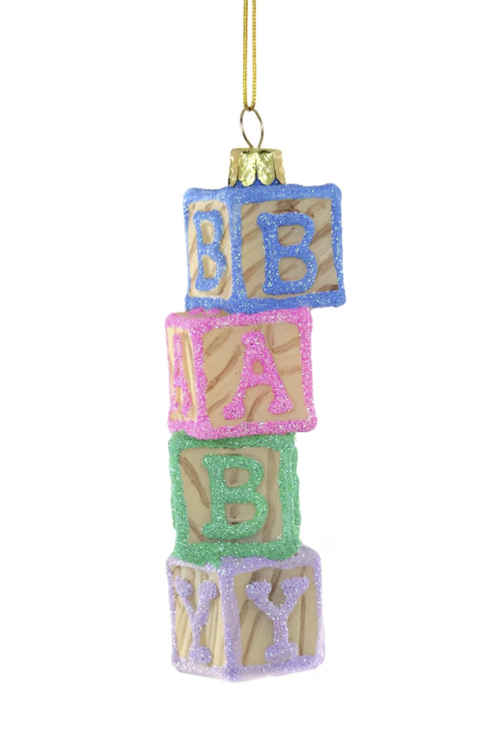 Glass Ornament - Baby Blocks