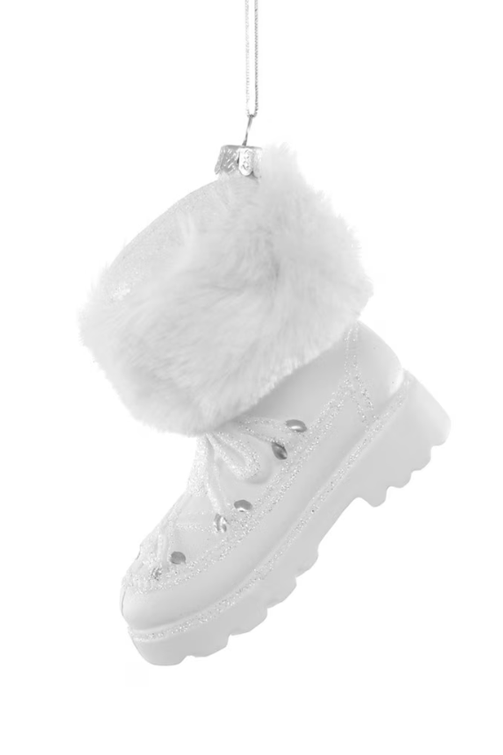 Glass Ornament - Apres Ski Boot White