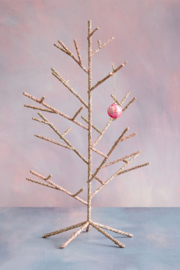 Hard Pink Glitter Display Tree