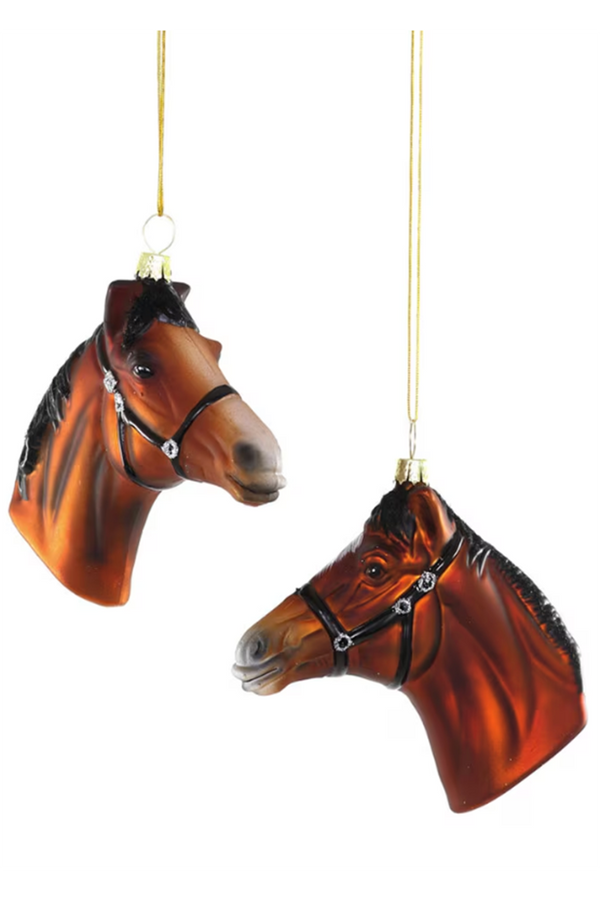 Glass Ornament - Horse Face