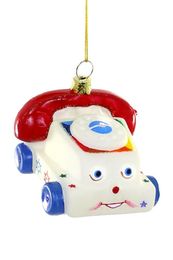 Glass Ornament - Vintage Toy Phone