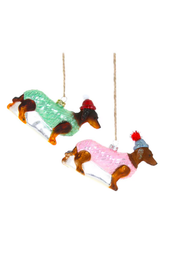 Glass Ornament - Doxin Dachshund