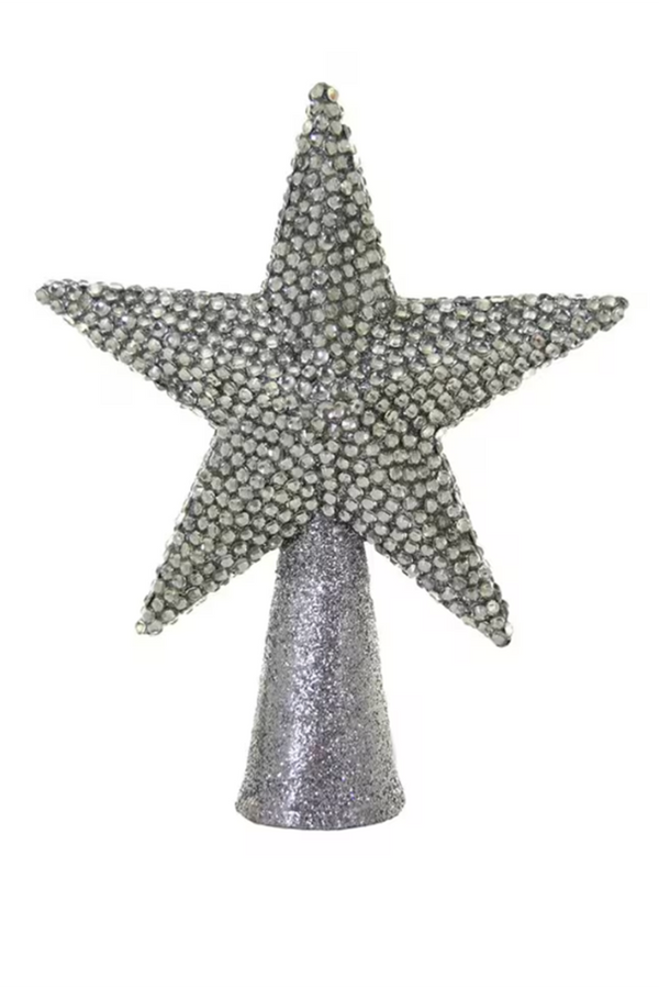 Star Rhinestone Tree Topper - Silver