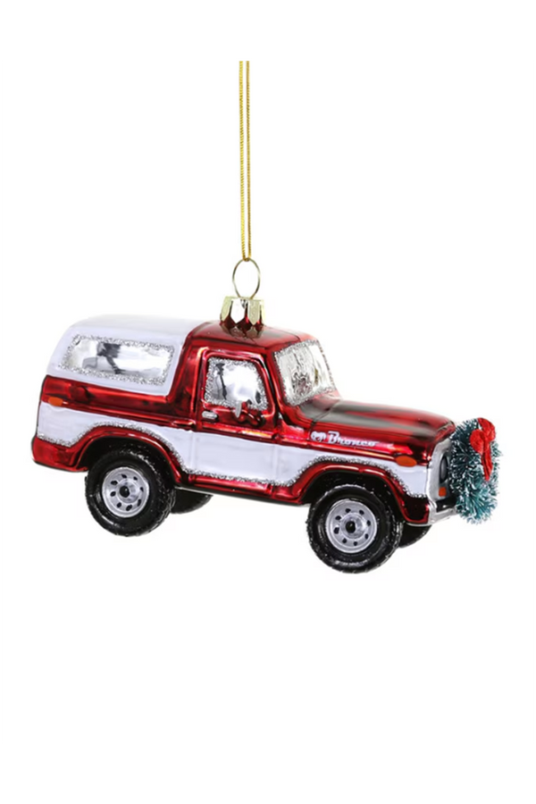 Glass Ornament - Bronco