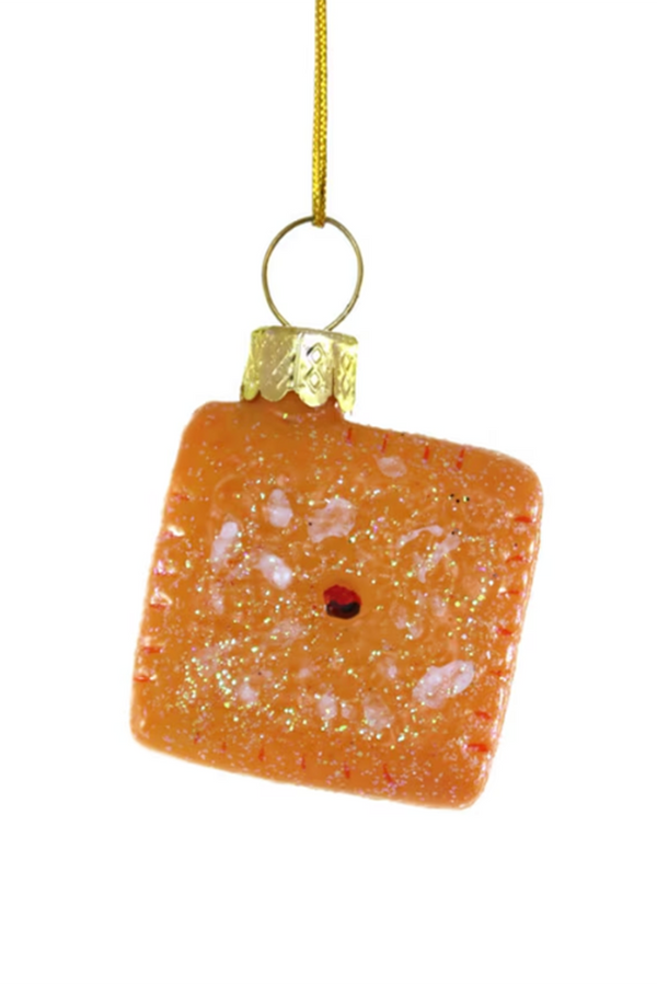 Glass Ornament - Cheese It Cracker