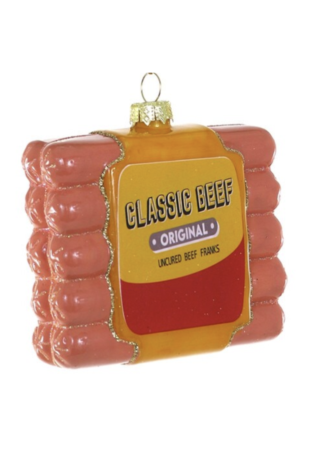 Glass Ornament - Packaged Hot Dogs