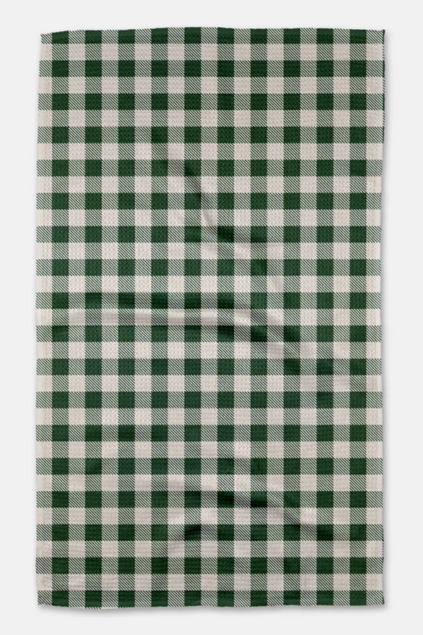 Geometry Kitchen Tea Towel - Christmas Gingham