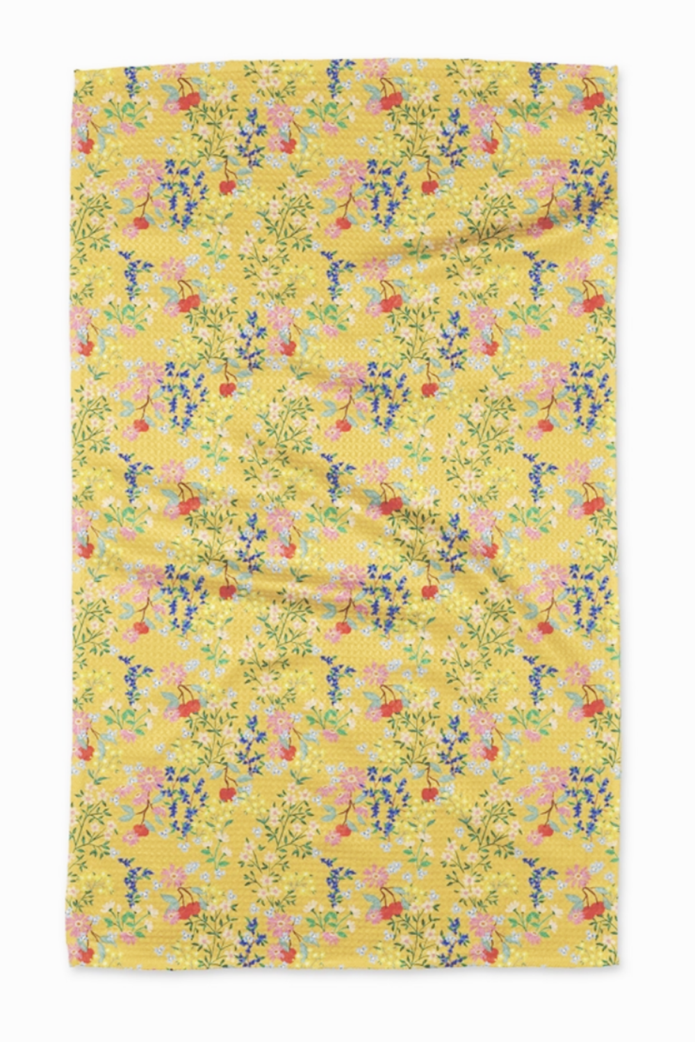 Geometry Kitchen Tea Towel - Sunny Cherry Blossoms