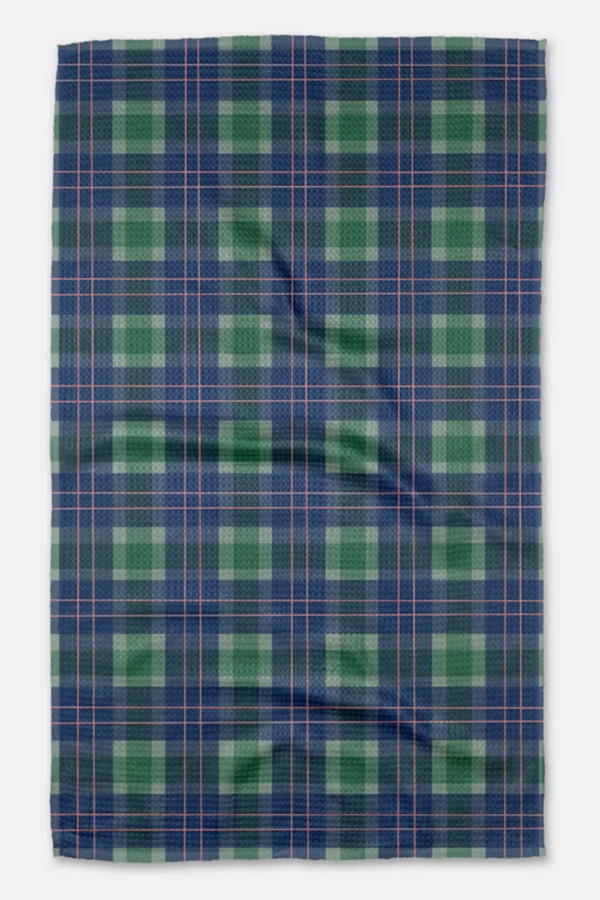 Geometry Kitchen Tea Towel - Winter Plaid