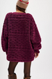 FP Cable Knit Sweatshirt - Berry Combo