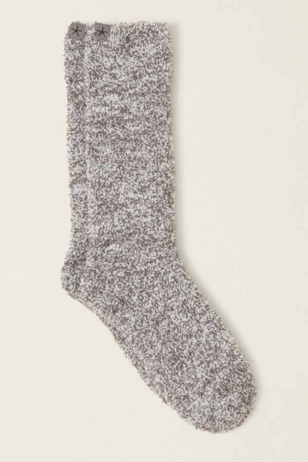 Cozy Chic Heathered Women’s Sock - Charcoal + White