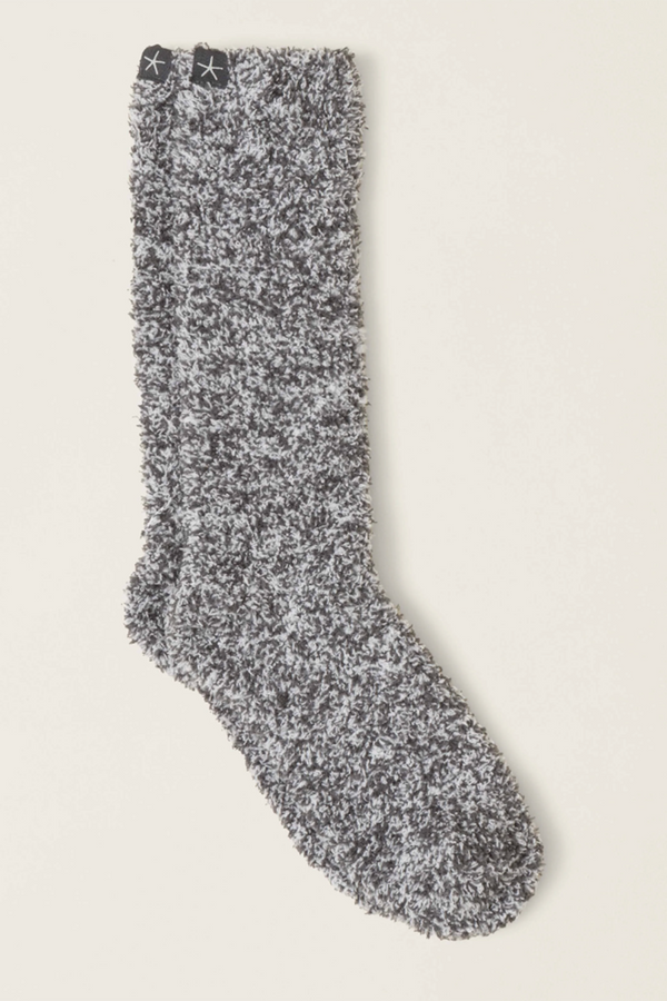 Cozy Chic Heathered Women’s Sock - Slate Blue + White