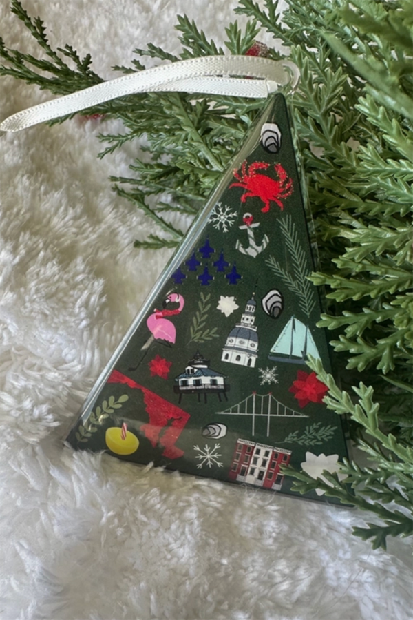 Acrylic Ornament - DOUBLE SIDED Maryland Christmas Tree