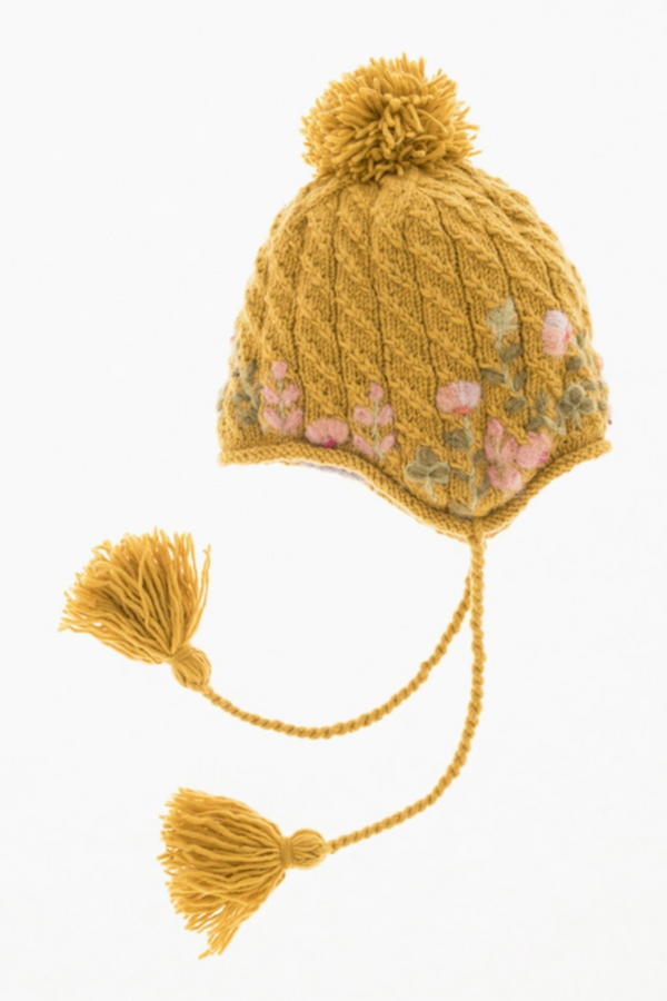 Meadow Earflap Hat - Yellow