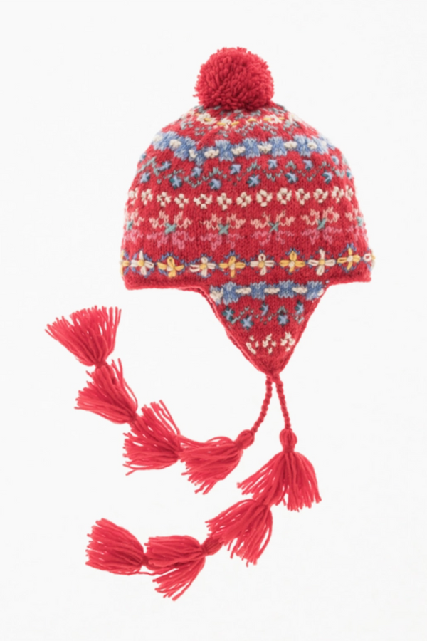 River Earflap Hat - Red