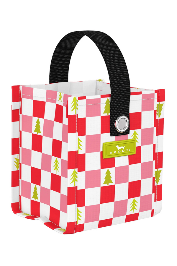 Mini Mini Package Gift Bag - "Check the Halls" H24