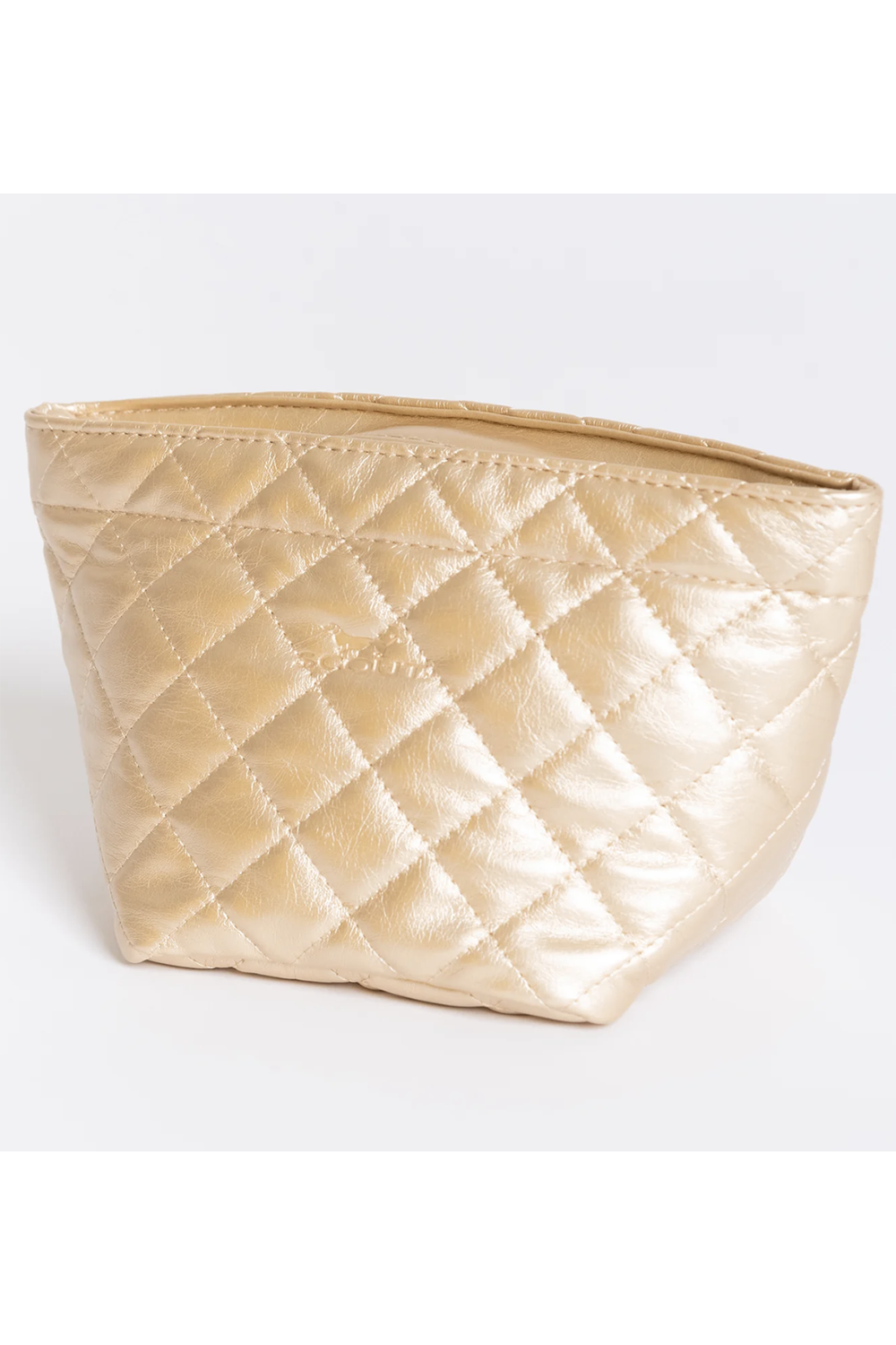 Crown Jewels Cosmetic Case - Gold Quilted H24