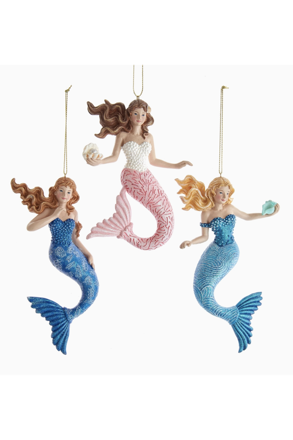 Funky Ornament - Ocean Pattern Mermaid