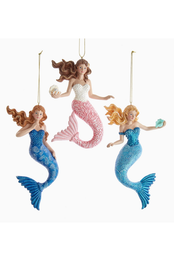 Funky Ornament - Ocean Pattern Mermaid