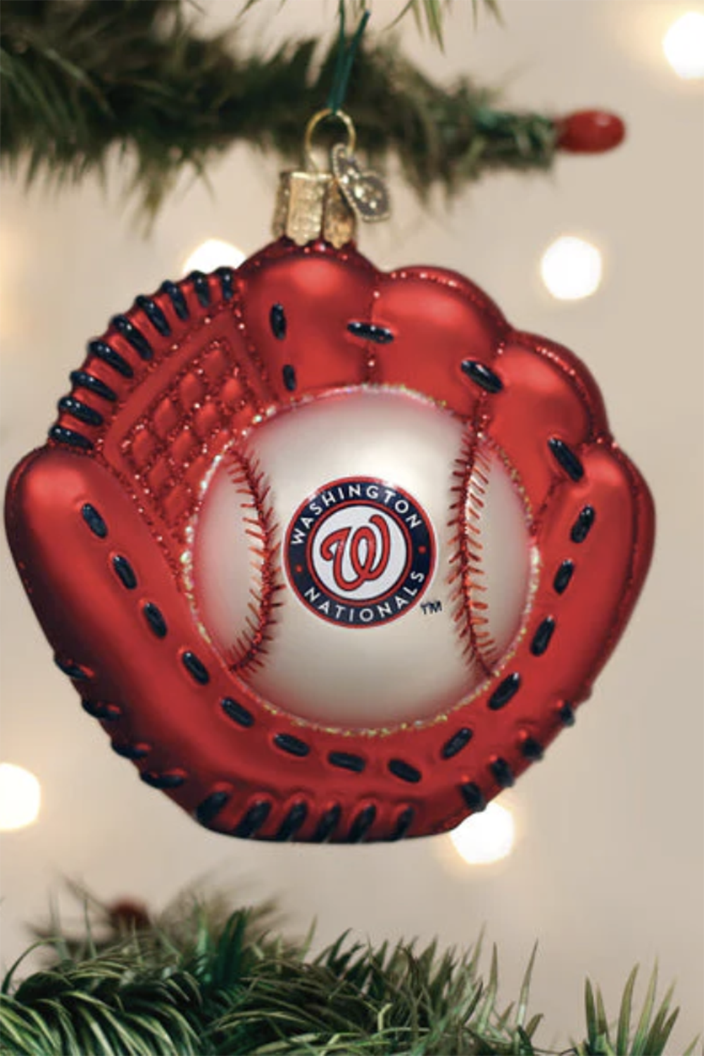 Glass Ornament - Washington, DC Nationals Baseball Mitt