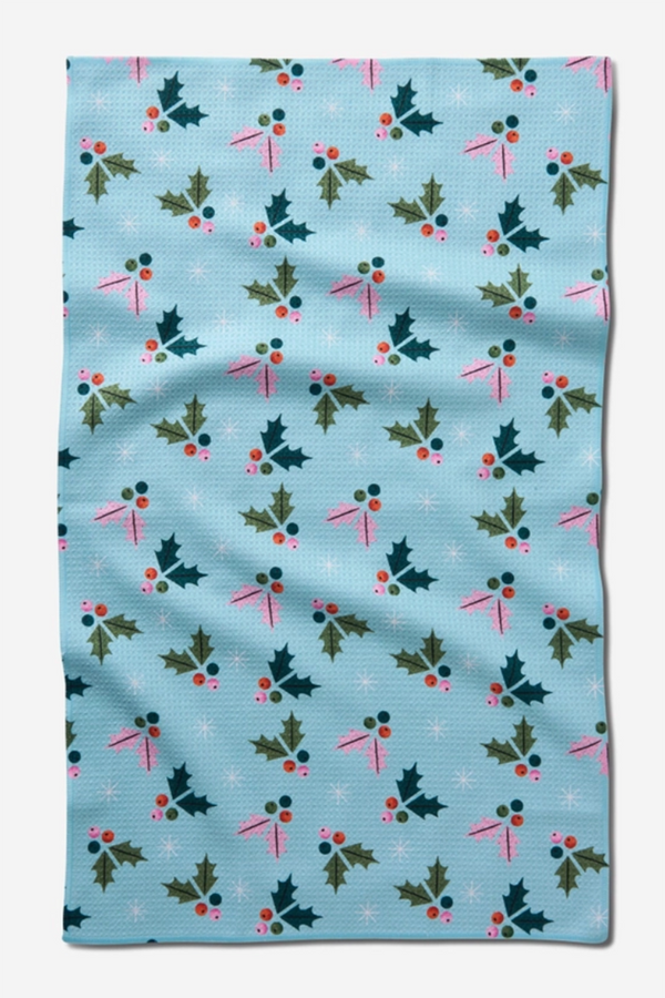 Geometry Kitchen Tea Towel - Berries Mint