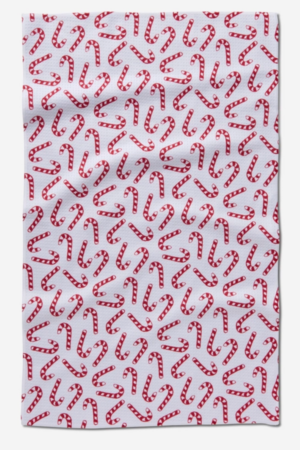 Geometry Kitchen Tea Towel - Christmas Candy Canes