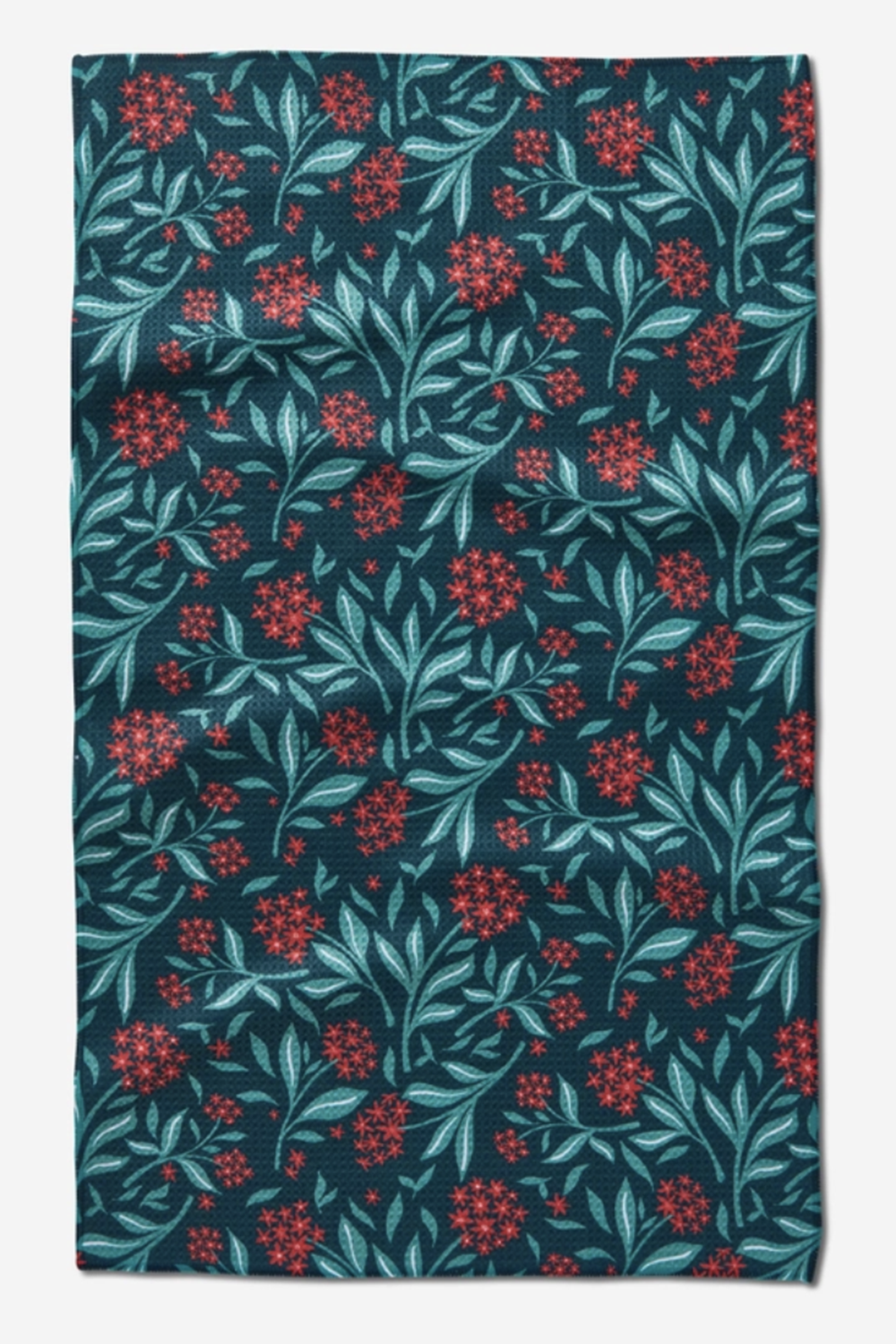 Geometry Kitchen Tea Towel - Holiday Blooms