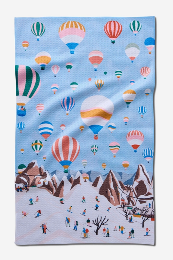 Geometry Kitchen Tea Towel - Hot Air Balloons